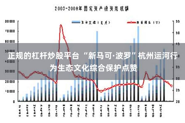 正规的杠杆炒股平台 “新马可·波罗”杭州运河行 为生态文化综合保护点赞