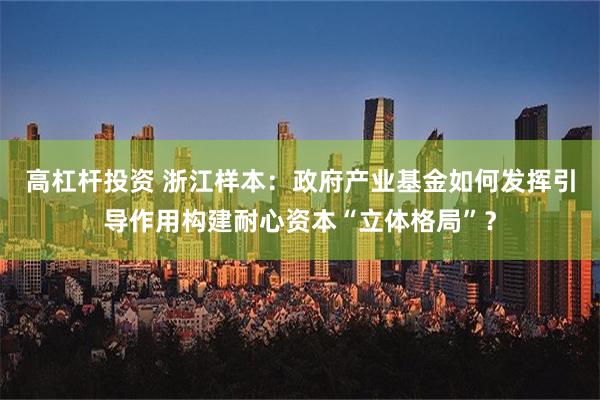 高杠杆投资 浙江样本：政府产业基金如何发挥引导作用构建耐心资本“立体格局”？