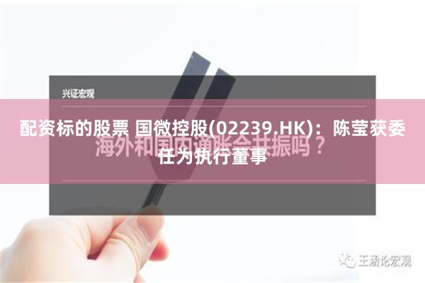 配资标的股票 国微控股(02239.HK)：陈莹获委任为执行董事