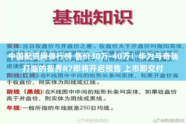 中国配资网排行榜 售价30万-40万！华为与奇瑞打造的智界R7即将开启预售 上市即交付